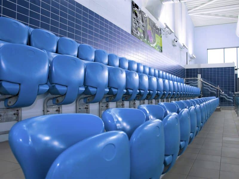 poolside spectator seating